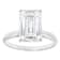 Lab-Grown Diamond Emerald-Cut Solitaire Ring In 14K White Gold 4.00ct