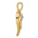 14k Yellow Gold and 14k White Gold Polished Heart with Bow Diamond Pendant