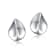 Raindrop Stud Earrings In Rhodium Over Brass