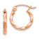 14k Rose Gold 1/2" Twisted Hoop Earrings