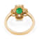 1.40 Ctw Emerald With 0.12 Ctw White Diamond Ring in 14K YG