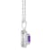 7mm Round Amethyst And White Topaz Accent Rhodium Over Sterling Silver
Double Halo Pendant w/Chain