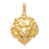 14k Yellow Gold Textured Lion Charm