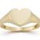 Bellissima Gold 14K Yellow Gold Flat Heart Signet Ring