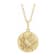14K Yellow Gold Floral Pendant With Adjustable Chain