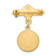 14k Yellow Gold Satin Holy Family Medal Pin