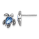 Rhodium Over Sterling Silver Antiqued Crystal September Birthstone
Turtle Earrings