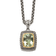 Sterling Silver Antiqued with 14K Accent Green Quartz Necklace