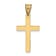 14k Yellow Gold Florentine Satin Cross Pendant