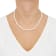 White Freshwater Pearl Necklace, Bracelet with Round Stud Earrings
Sterling Silver Jewelry Set