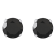 5mm Round Black Onyx Rhodium Over 10k White Gold Stud Earrings