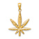 14k Yellow Gold Leaf Pendant