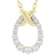 Elegant Lab-Grown Diamond Slide Pendant Necklace 0.75ctw In 18K Gold
Over Sterling Silver