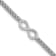 Sterling Silver Polished Cubic Zirconia Infinity Children's 6in Bracelet