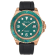 Mathey Tissot Men's Classic Green Dial/Bezel Black Rubber Strap Watch