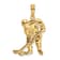 14k Yellow Gold Textured Hockey Player with Stick and Puck Charm