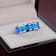 QUASAR Tungsten Wedding Band with Blue Green Opal Inlay 8mm