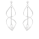 8-9mm White Cultured Freshwater Pearl Rhodium Over Sterling Silver Earrings