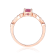Ruby with Moissanite Accents 14K Rose Gold Over Sterling Silver Ring, 0.74ctw