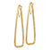 14k Yellow Gold Polished and Diamond-Cut 2 1/4" Double Triangle
Hoop Earrings