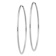 Rhodium Over 14k White Gold 2" Polished Endless Hoop Earrings
