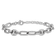 Rhodium Over Sterling Silver 7-inch with 1-inch Extension Fancy Link Bracelet