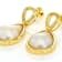 Large South Sea Mabe Pearl Drop Earrings In 18K Gold Over Sterling Silver