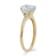 Heart Shape Aquamarine Simulant 10K Yellow Gold Ring 2.00ctw