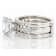 White Cubic Zirconia Rhodium Over Silver Ring and Guard Set (2.15ctw DEW)