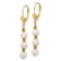 14K Yellow Gold 5-6mm White Semi-round Freshwater Cultured Pearl
Leverback Earrings