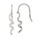 Sterling Silver Polished and Textured Spiral Dangle Earrings