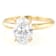 Lab-Grown Diamond Oval Solitaire Ring In 14K Gold 2.00ct