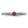 14K White Gold Stackable Expressions Ruby and Diamond Ring 0.075ctw