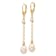 14K Yellow Gold 5-8mm Pink Freshwater Cultured Pearl Leverback Earrings