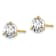 14K Yellow Gold Lab Grown Diamond 2ct. VS/SI GH+, 3 Prong Screwback Earrings