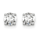 White Lab-Grown Diamond 14k White Gold G-H SI 4-Prong Stud Earrings 0.74ctw
