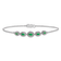 Rhodium Over 14k White Gold Marquise Emerald Bracelet