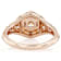 Diamond Simulant Round Vintage Inspired Ring In 18K Rose Gold Over
Sterling Silver 1.08ct