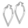 Rhodium Over 14k White Gold 7/8" Heart Hoop Earrings