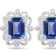 Rectangular Octagonal Tanzanite and CZ Rhodium Over Sterling Silver
Earrings, 4.13ctw