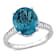 London Blue Topaz and Diamond 14K White Gold Ring 5.32ctw