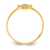 14K Yellow Gold Cubic Zirconia Cross Baby Ring
