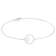 6-6.5mm White Cultured Freshwater Pearl Silver  Bracelet