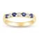 Sapphire and Diamond 14k Yellow Gold Band Ring 0.50ctw