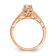 14K Rose Gold Lab Grown Diamond VS/SI GH, Fancy Halo Complete Engagement
Ring 0.894ctw