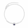 Sapphire and White Topaz Sterling Silver Bolo Bracelet