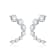 Rhodium Plated over Sterling Silver with 0.96ct Lab Created Moissanite
Open Cuff Half-Hoop Earrings