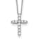 Rhodium Over 10k White Gold 0.50 ctw Diamond Cross Pendant with 18 inch
Cable Chain