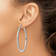 Rhodium Over 14k White Gold Polished 2 3/16" Tube Hoop Earrings