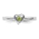 Sterling Silver Stackable Expressions Peridot Heart Ring 0.06ctw